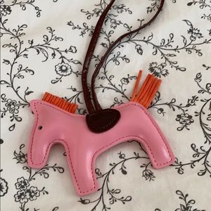 Pink and Orange Horse Charm
